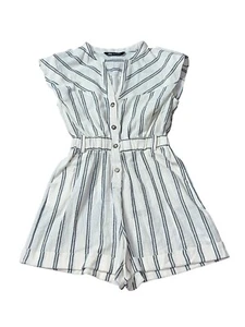 Zara Striped Cotton Jumpsuit Romper Size XS - Picture 1 of 5