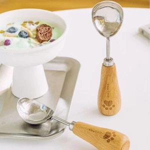 2pcs Ice cream spoon Stainless Steel Fruit Watermelon Spoon Dinner Scoop - Picture 1 of 10