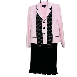 EVAN PICONE Rock Anzug Größe 12 zweiteiliges Set Schal Führungskraft Jacke Karriere rosa - Bild 1 von 19