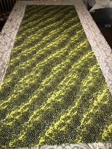 2yd(75”)Lx61”W new Qiana-like yellow/black retile pattern synthetic stretch knit - Picture 1 of 7