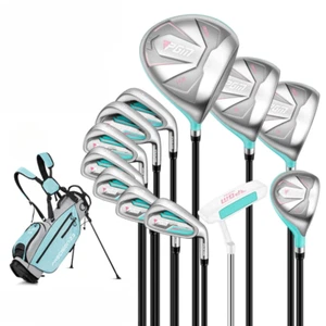 Golf Clubs Set with Golf Bag Stainless Steel / Carbon Shaft Iron Wood Driver New - Picture 1 of 18