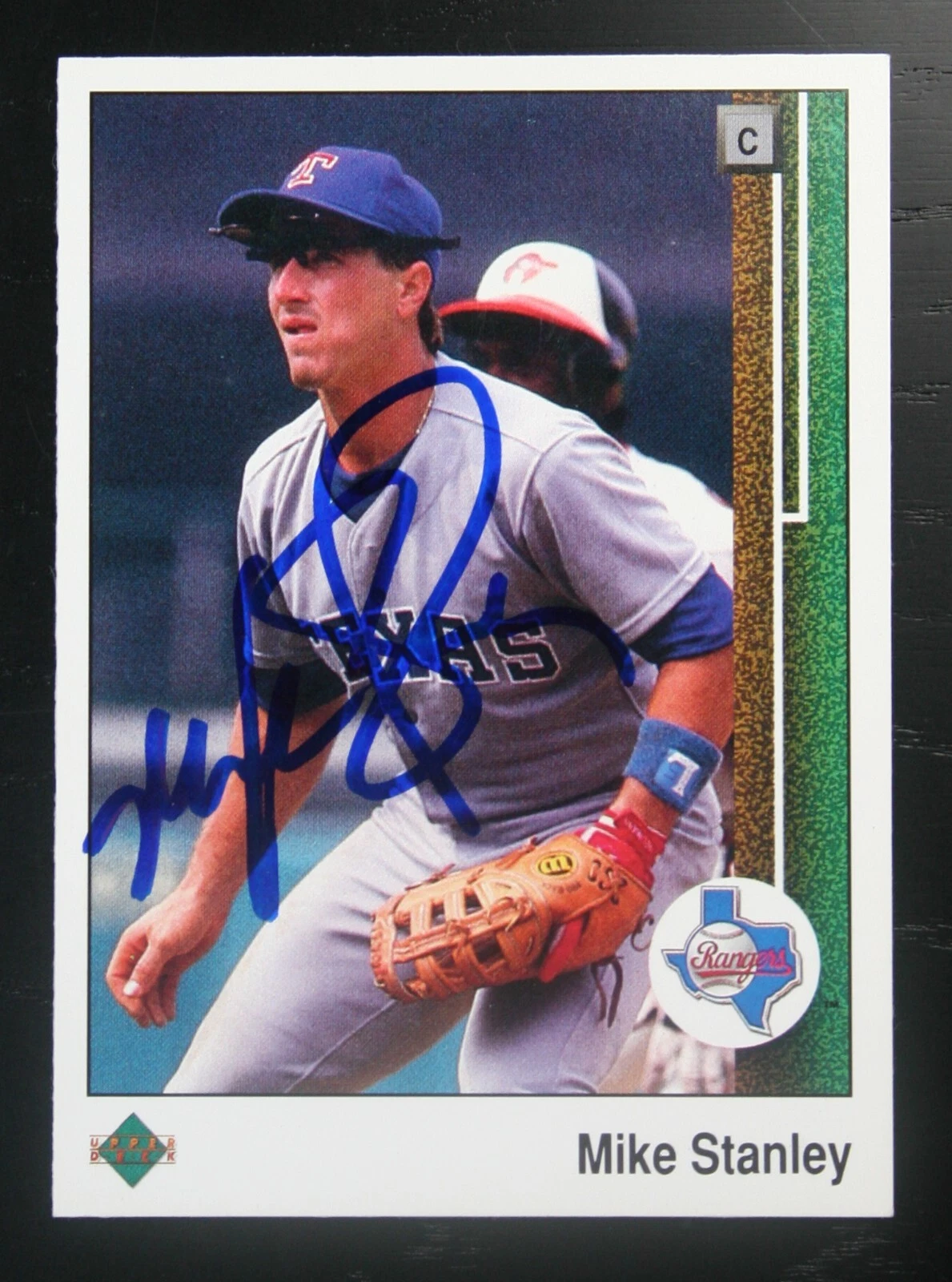 AUTOGRAPHED - Mike Stanley Upper Deck #579 Texas Rangers 1989