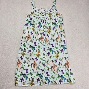 VTG Nightgown Lingerie House Dress Butterfly Women's Sz M Cottagecore Coquette - Picture 1 of 8