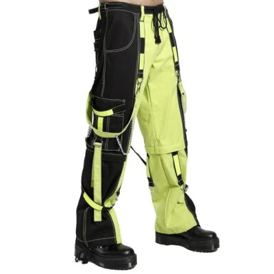  Men Extreme Bondage Limelight Lime Green Skater Gothic Punk Rocker Biker Pant - Image 1 of 4