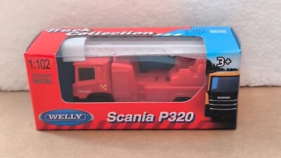 Welly NEX 1/102 1:102 SCANIA P320 FIRE BRIGADE RED WHITE TRUCK COLLECTION - Image 1 of 2