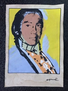 Andy Warhol (Handmade) Drawing on antique paper Signed and Sealed size 21x29.5 - Picture 1 of 4