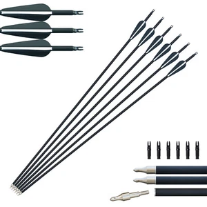 12 Mixed Carbon arrows hunting target arrows bow down bow long bow reverse bow - Picture 1 of 42