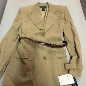 Trench coat Lauren Ralph Lauren nuovo con etichette con cintura taglia 8Pit to pit: 19”Lunghezza: 28” - Foto 1 di 10