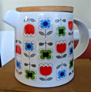 Sagaform Blossom Teapot Camilla Engdahl Sweden Scandi Retro Floral Teapot - Picture 1 of 5
