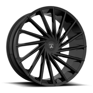 Asanti Black ABL-18 Matar 22x9 5x112 5x120 Gloss Black Wheel 22" 30mm Rim - Picture 1 of 5