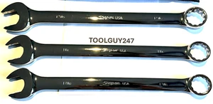 SNAP ON TOOLS USA 3pc SOEX703K1 SAE Flank Drive Plus Combo Wrench Set LG SIZES + - Picture 1 of 14