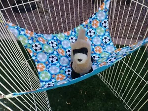 Ferret Hammock - Colorful Soccer Balls - 13" x 14" - Bild 1 von 5
