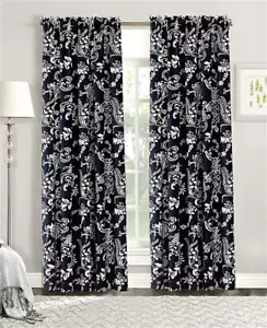 Tende Boho Vintage con La Boheme Stampa Floreale Lux Tende Texturizzate Set 2 Pannelli - Foto 1 di 14