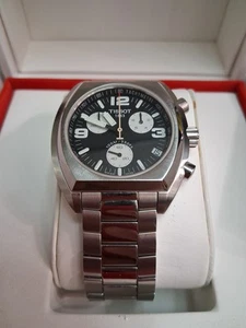 Vintage Tissot Watch Panda Dial Mens Chronograph Steel Band TKS -BC - Picture 1 of 14