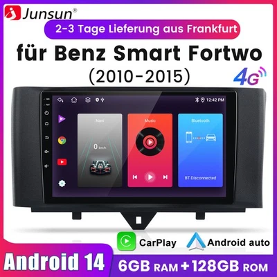 8 Kern 6+128G Carplay Android 14 Für Smart Fortwo 451 2010-15 Autoradio GPS i - Bild 1 von 4