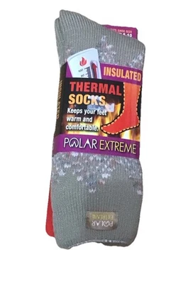 Polar Extreme Insul Moisture Wicking Cushioned Thermal Wom Crew Socks, SZ 5- 10 - Image 1 of 2