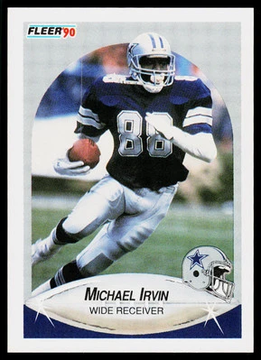 Michael Irvin, 1990 Fleer Football Card, #389, Dallas Cowboys, - Image 1 of 2