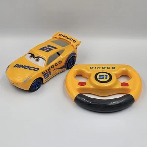 Disney Pixar Cars Dinoco 6" Remote Control Car w/ Remote RC Car Tested Working - Picture 1 of 10