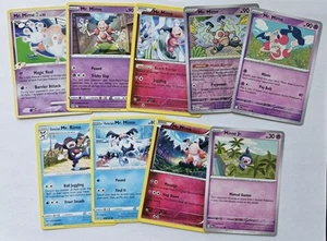 Mr Mime Pokemon Card Collection Set Deck Building Fairy Water Psychic X9  - Picture 1 of 7