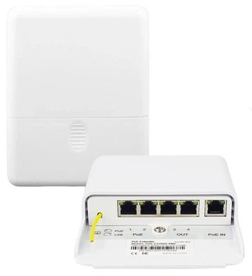 5 Port Gigabit PoE Passthrough Switch Outdoor Ethernet Extender Up to 100m/328ft - Image 1 of 4