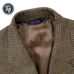 Mens 44 R Brooks Brothers Madison Fit Brown Hounds Tooth Check Tweed Blazer - Picture 1 of 14