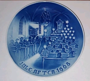 Piatto di Natale 1968 Bing & Grondahl B&G "Jule Aften" Danimarca porcellana vintage - Foto 1 di 2