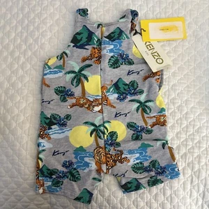 Kenzo Kids Friendly Crazy Jungle Tiger Sweat 18 M Graffiti Light Blue NWT - Picture 1 of 4