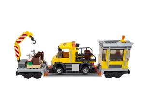 Lego® 9V RC TRAIN Railway 3677 Tieflader mit Truck CARGO WAGON CAR - Picture 1 of 1