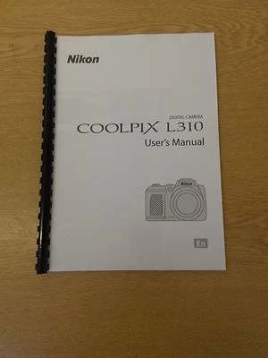 CÁMARA NIKON COOLPIX L310 GUÍA DE USUARIO TOTALMENTE IMPRESA MANUAL DE INSTRUCCIONES 164 PÁGINAS