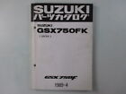 SUZUKI Genuine Used Motorcycle Parts List GSX750F GR78A 4538