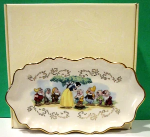 LENOX Disney SNOW WHITE CANDY DISH -- 1997 TRAY -- 7 DWARFS Plate --  NEW in BOX - Picture 1 of 7