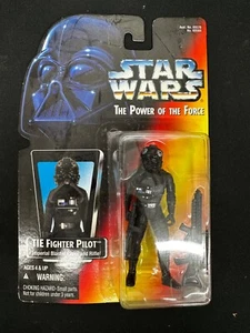 Star Wars POTF2 Red Card- TIE Fighter Pilot 1995 The Power of the Force NIP - Picture 1 of 2