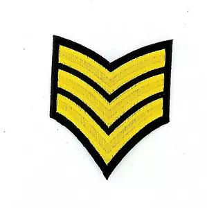 Aufnäher bestickt Militär Armee Rang Streifen Chevrons Schulterklappe Abzeichen Flügel r2 - Bild 1 von 1
