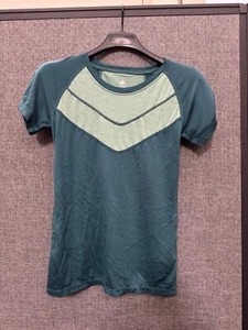 Neu, Woolly Damen MerinoAire Crew T-Shirt, Farbe-türkis & Eukalyptus, Größe-Xsmall - Bild 1 von 4