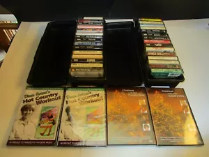 30 CASSETTES IN PLASTIC CASES - COUNTRY MUSIC + 4 SEALED DVD'S CU 8 - Picture 1 of 4