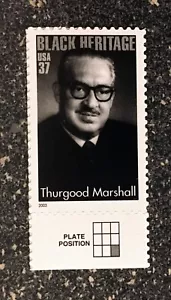 2003USA #3746 37c Thurgood Marshall - Black Heritage - Selvage Single - Picture 1 of 1