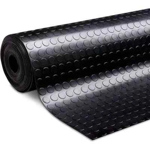 Black Garage Gym Floor Mat Roll PVC Vinyl Cart Truck Flooring Protector Non-Slip - Picture 1 of 71