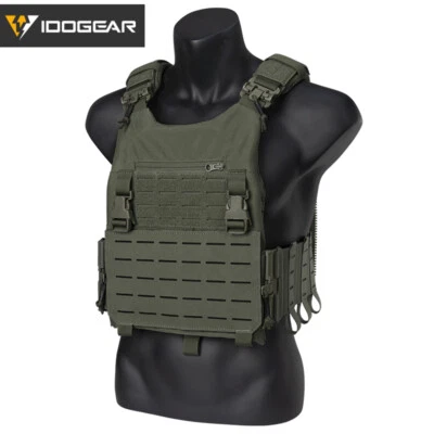 IDOGEAR Plate Carrier Tactical Vest Quick Release & Laser Cut MOLLE Panel Gear - Image 1 of 4