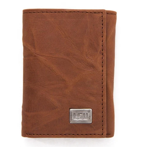LSU Tigers Louisiana State Wallet Trifold Leather Wallet Cover