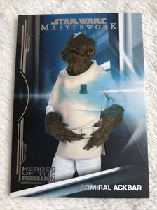 2019 Star Wars Masterwork: Heroes Of The Rebellion Card HR-8 Admiral Ackbar - Picture 1 of 1