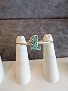 Bracciale Messico Sterling per giovani 5,5 pollici intorno turchese #1 - Foto 1 di 4