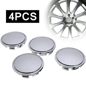 4x Silver Chrome Car Wheel Center Cap Tyre Rim Hub Caps Cover Accessories For VW