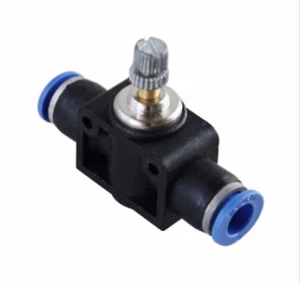 Válvula de control de flujo recta de 12 mm regulador neumático acelerador empuje ajuste aire LSA12 - Imagen 1 de 2