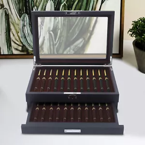 2 Ebenen 12-Slot Federetui Pen Box Stifte Aufbewahrungstasche Stiftsammler Case - Bild 1 von 23