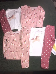 NWT TWINS 24m carters horses 4 pc pajamas christmas matching sisters carousel - Picture 1 of 8