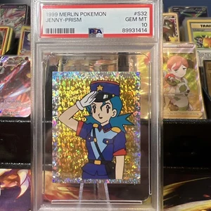PSA 10 Jenny Prism - #S32 Pokémon Merlin Sticker 1999 - Pop 24 - Gem Mint 💎 - Picture 1 of 3