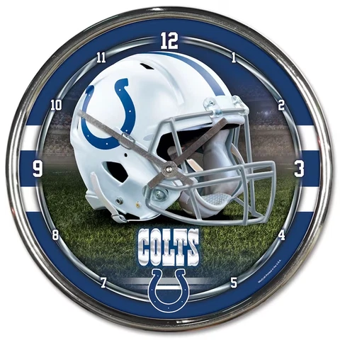 Indianapolis Colts NFL Chrome Wall Clock - F32292356 Cover