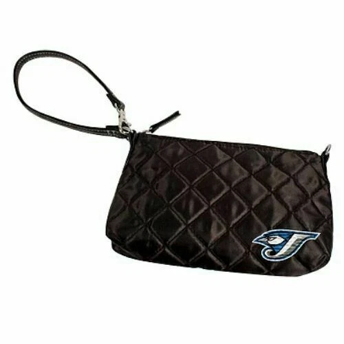 Little Earth Classics MLB Toronto Blue Jays Quilted Wristlet, Black (52206TBLU)