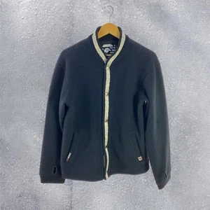 A BATHING APE Fleece Jacket Size M Polyester/Blk/Plain/722524// Men's #DL 17B - Picture 1 of 6