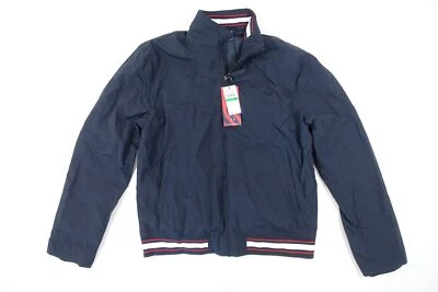 PERRY ELLIS AMERICA DARK SAPHIRE BLUE LARGE NYLON WIND RAIN JACKET MENS NWT NEW - Image 1 of 4